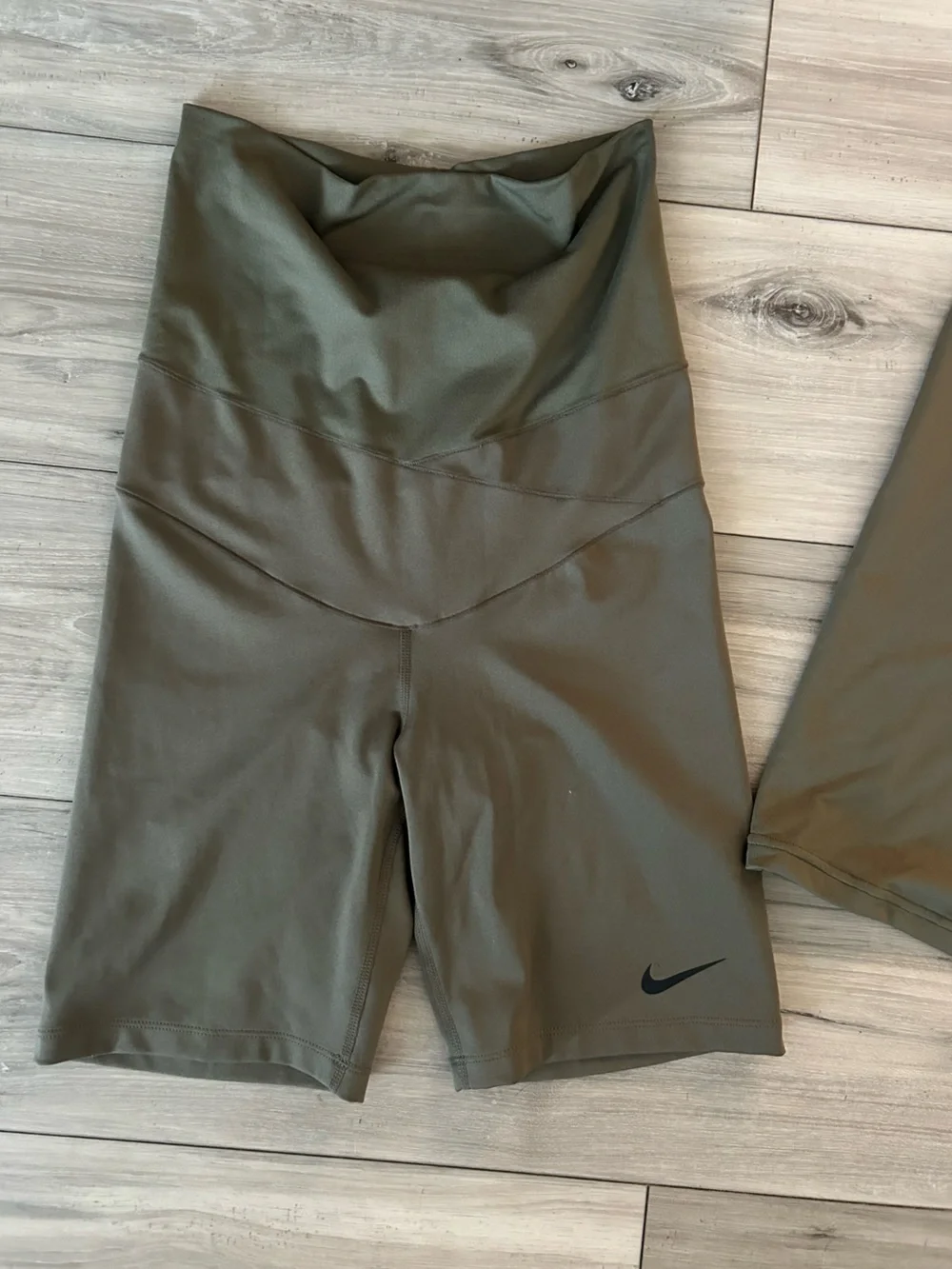 Nike Dri-FIT NWT Olive Green Racerback Tank & Biker Shorts Set